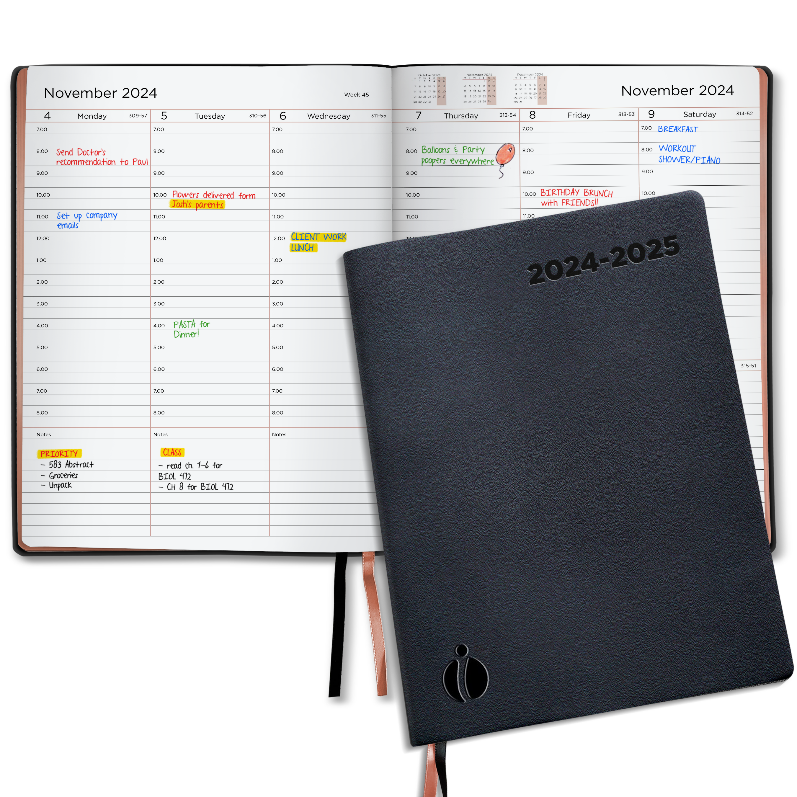 2024-2025 Premium Academic Planner (Rose Gold)