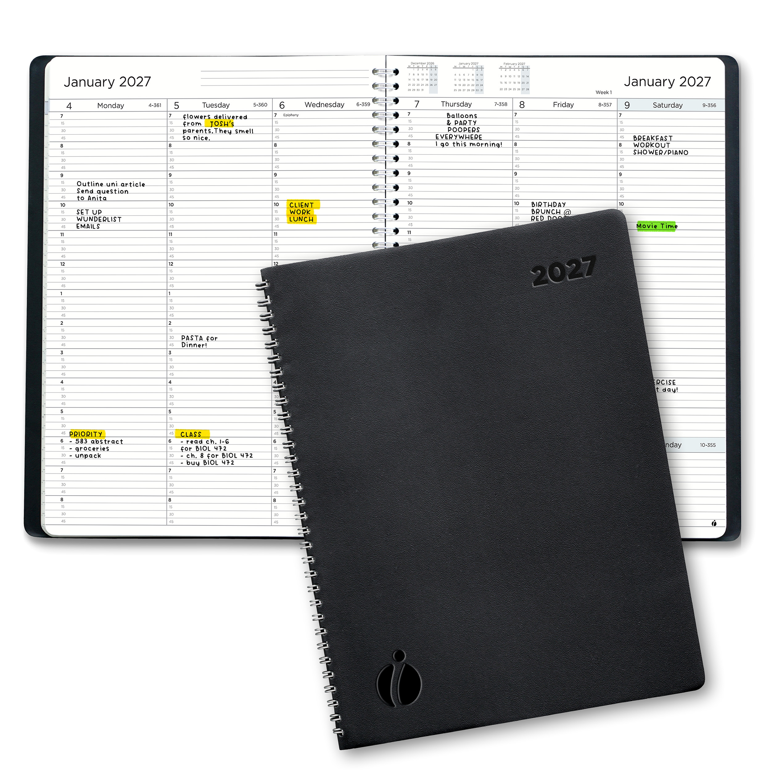 2027 Dated Planner (8.5 x 11") 15 Minute Increments